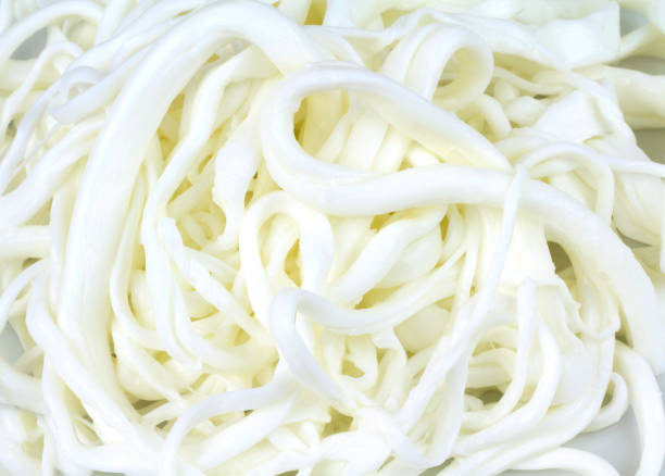 rustic turkish " cecil cheese " angel hair cheese, or stringy cheese. - stringy imagens e fotografias de stock