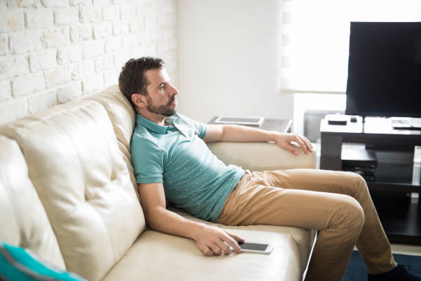 istock Sad man just broke up with his girlfriend 843270808