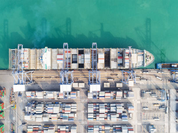 istock Landscape Sea ports on day time, 843280754