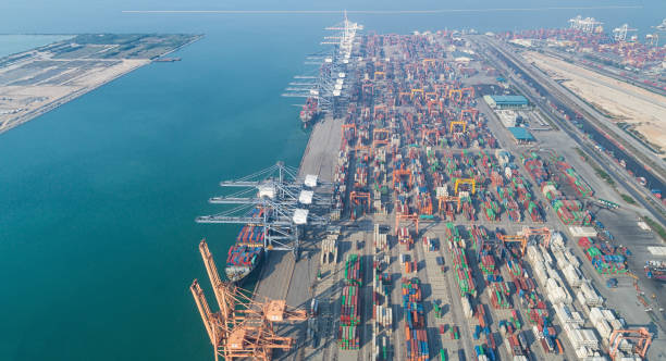 istock Landscape Sea ports on day time, 843281040
