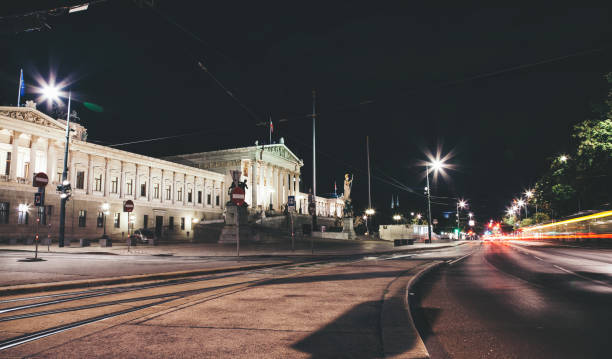 istock Austrian Parliament building on Ring Road in Vienna 843288398