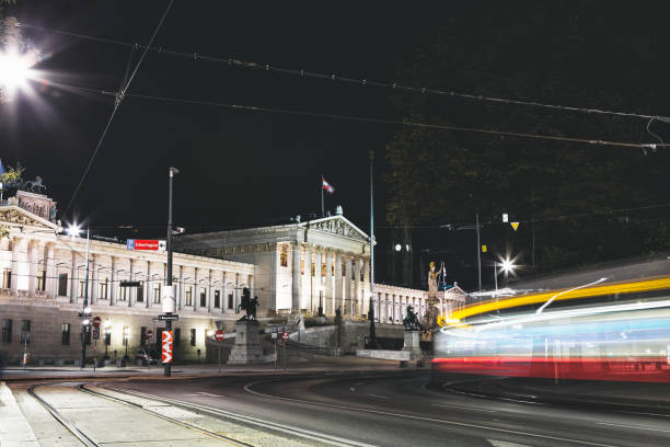 istock Austrian Parliament building on Ring Road in Vienna 843289248