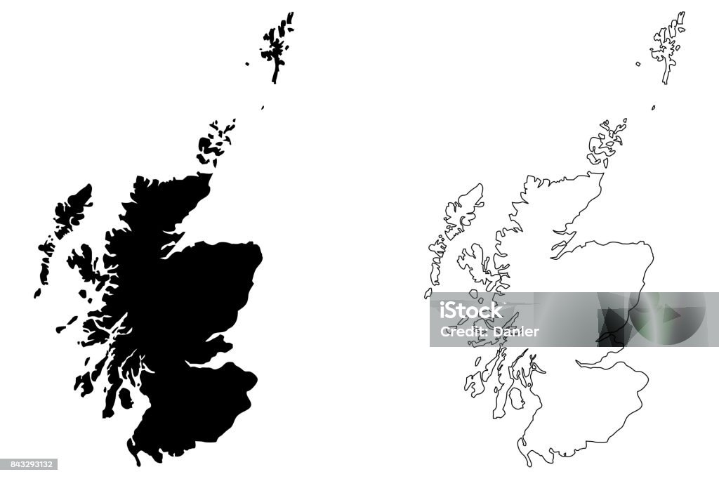 Map Object Scotland Scotland Map Vector Stock Illustration - Download Image Now - Scotland ...