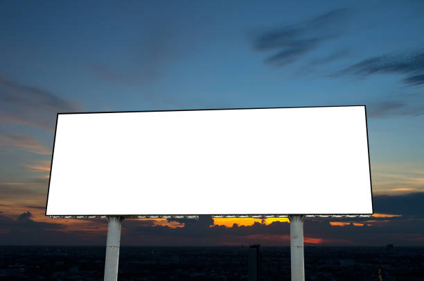 istock Blank billboard on beautiful sky at twilight time 843293246