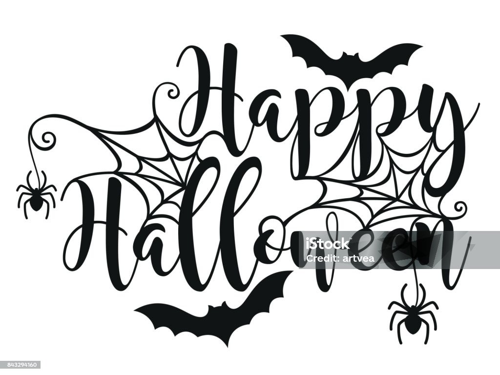 Halloween lettering poster. Vector illustration of the Halloween lettering poster. Halloween stock vector