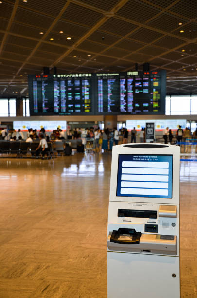 istock Departure Lobby in Airport, Self Check-in Machine (Narita Airport, Japan) 843296822