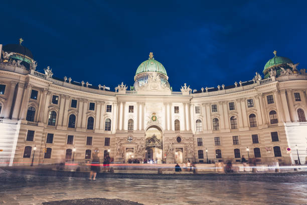 Spanish riding school in Vienna Austria Spanish riding school in Vienna Austria at night the hofburg complex stock pictures, royalty-free photos & images