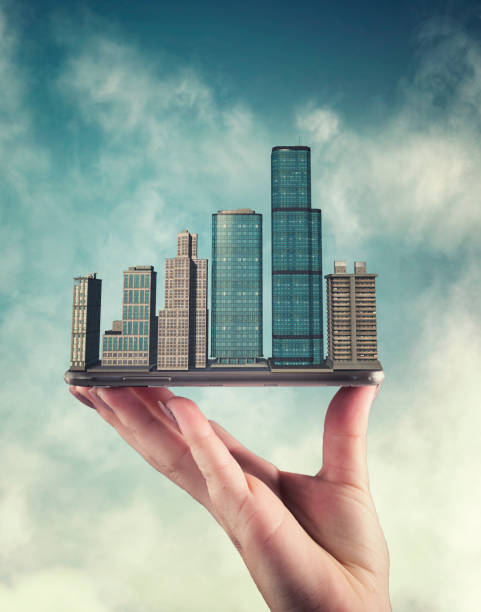 istock City on smartphone  in the sky 843298290