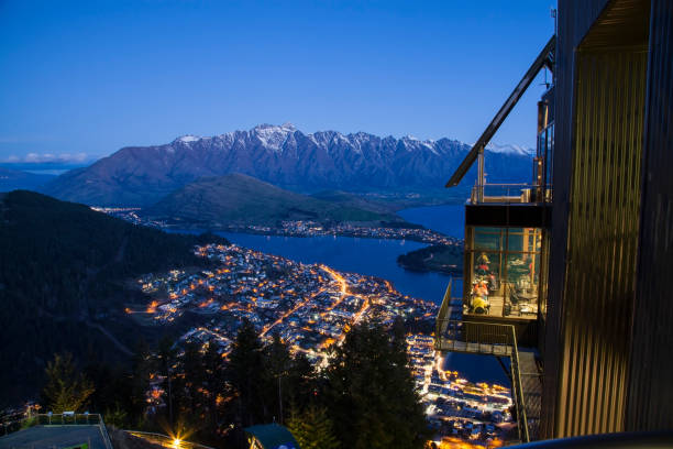 View of Queenstoen New Zealand stock photo