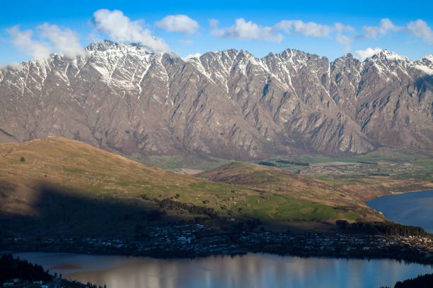 View of Queenstoen New Zealand stock photo