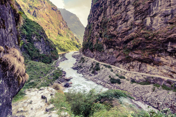 istock Himalaya Inspirational Landscape Valley Road view 843326424
