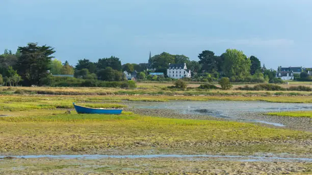 Photo of Beautiful panorama in Brittany in low tide