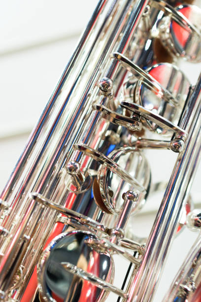 istock Shiny golden alto saxophone 843335338