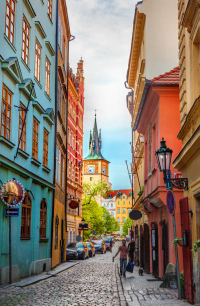 Old Prague street stock photo