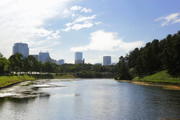 istock Landscape of canal moat 843346032