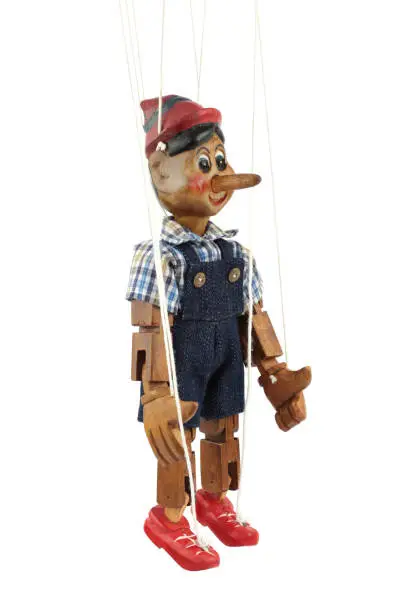 Photo of Handmade wooden puppet Pinocchio