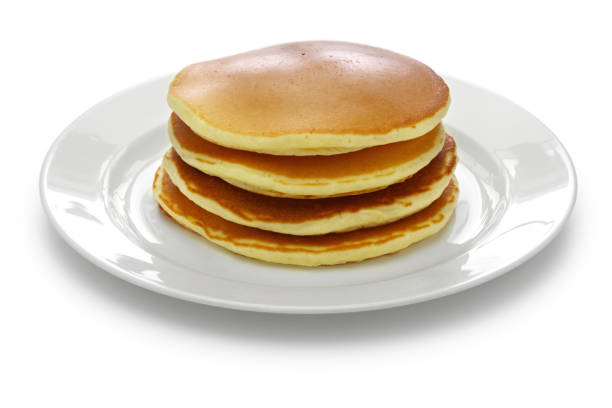 a stack of pancakes - pancake buttermilk buttermilk pancakes equipment imagens e fotografias de stock