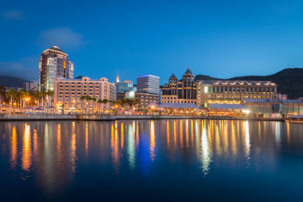 istock Mauritius Port Louis Waterfront at Night 843352724