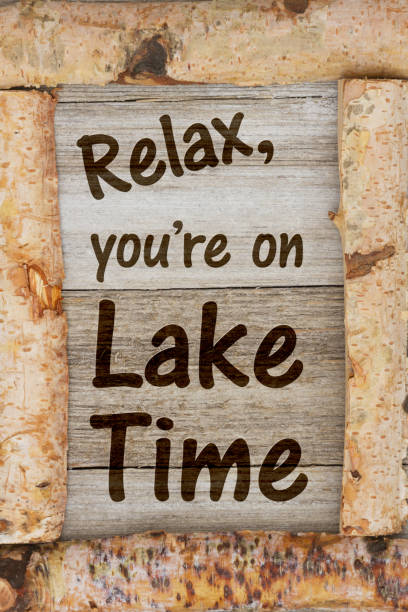 istock Relax, you're on Lake Time message 843358476