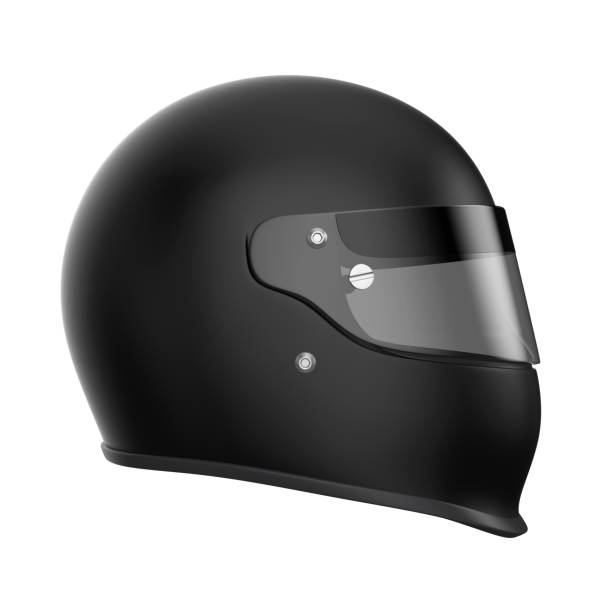 istock Black Auto Racing Helmet Isolated 843359198