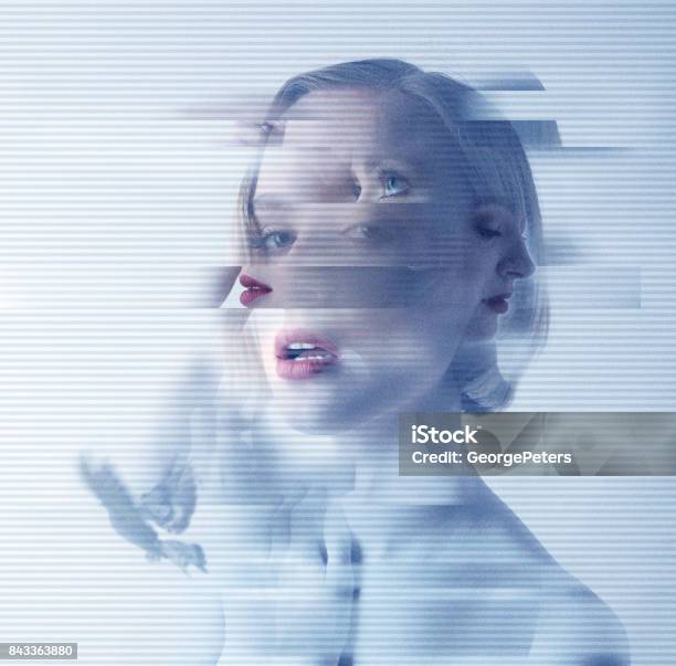 Mental Health Problems Stock Photo - Download Image Now - Problems, Multiple Exposure, One Woman Only