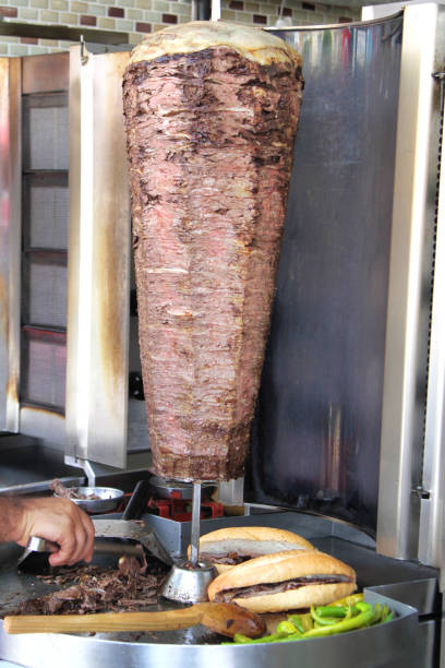 istock Turkish doner kebab in a restaurant in istanbul . 843367612