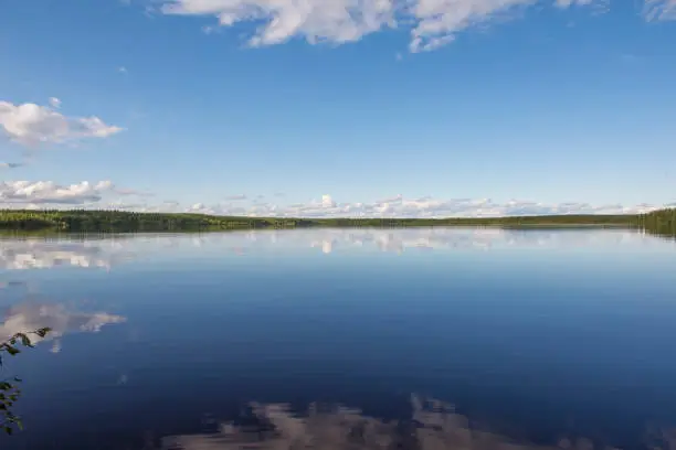 Lake Inarijärvi in Finland, Lapland Province