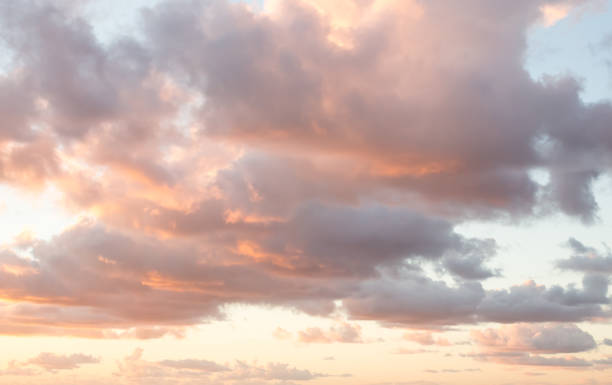 istock Beautiful pastel cloudy sunset in California 843371682
