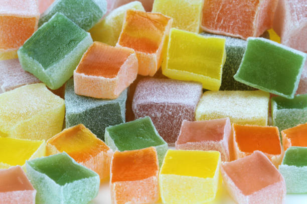 istock Delicious colorful Turkish delight 843376192