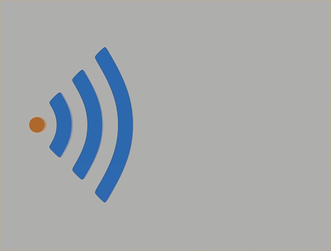 pulsing wifi logo 3d illustration