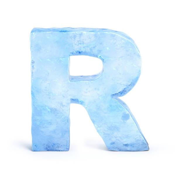 얼음 글꼴 편지 r - alphabet letter crystal isolated stock illustrations