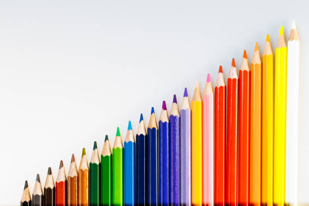 istock Color pencils on white background. Pencils for School or Professional Use. Drawing instruments for creating pictures 843386248
