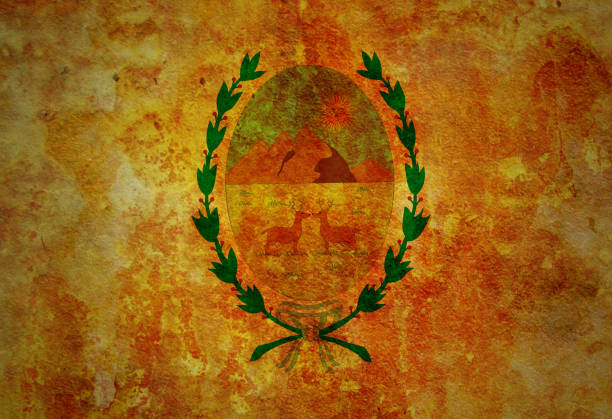 old vintage flag of one of administrative divisions of argentina called san luis