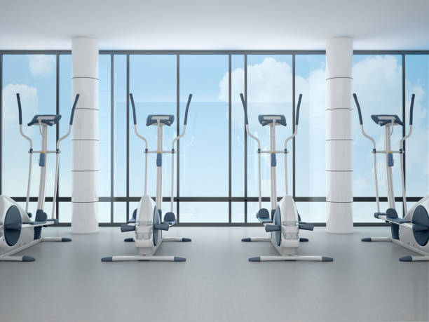istock interior of new modern gym 843393590