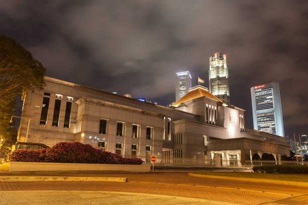 SINGAPORE - OCTOBER 17, 2014: The Parliament House of Singapore is a public building and cultural landmark and houses the Parliament of 