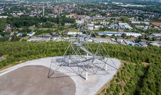 Aerial view of Tetraeder on the former mine dump in Bottrop, Germany