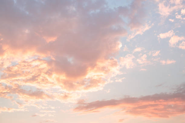 Beautiful pastel cloudy sunset in California