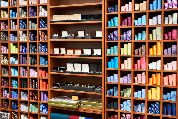 istock Men's ties, cufflinks and accessories in store 843417066