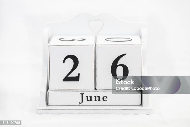 Calendar June Number Stock Photo - Download Image Now - Button - Sewing Item, Calendar, Day