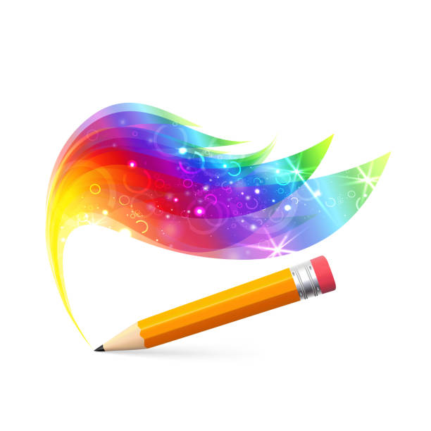 Create Illustrations Drawing Magic Pencils On Paper Stock Illustration -  Download Image Now - iStock