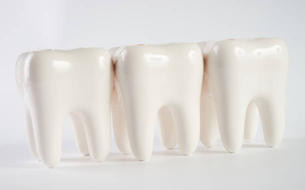 istock Close up of a white healthy human teeth 843424052