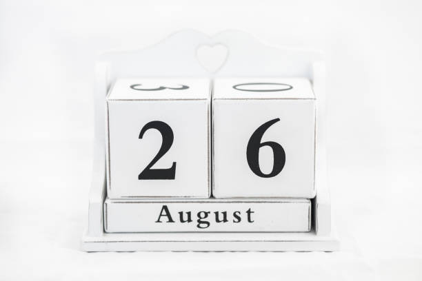 calendar august number stock photo