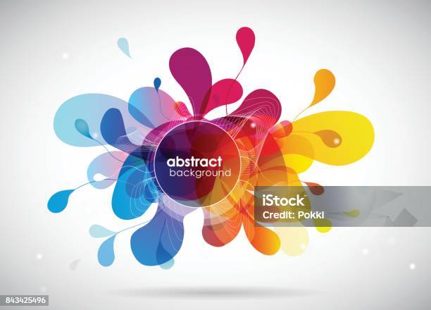 Abstract Colored Background Illustration Stock Illustration - Download Image Now - Flower, Multi Colored, Abstract