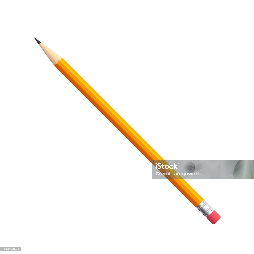 Simple pencil with eraser Pencil stock vector