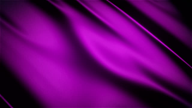 Purple glossy cloth satin realistic seamless loop waving animation