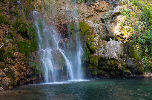 Water fall and cave