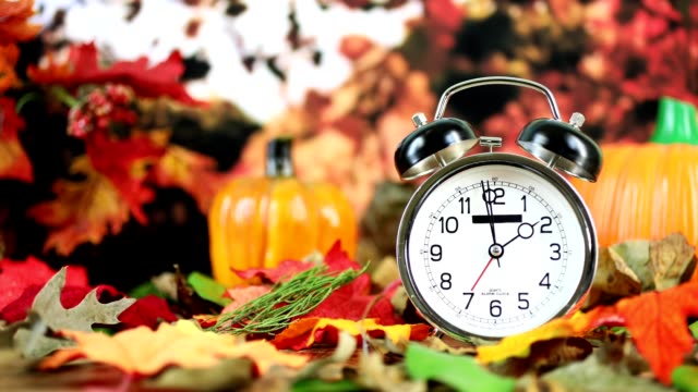 Daylight savings time.  2 o'clock time on clock in autumn season.