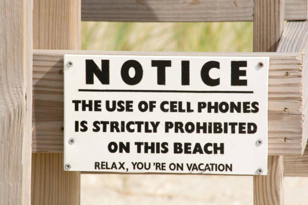 istock No cell phones sign, tight shot 843466648