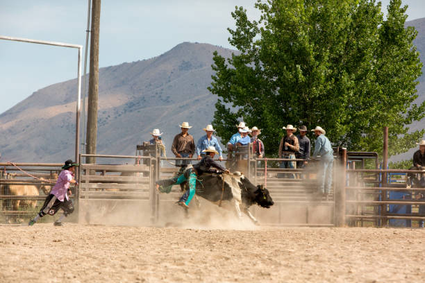 istock Bull Rider in a Rodeo 843469106