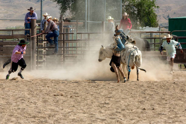 istock Bull Rider in a Rodeo 843469186